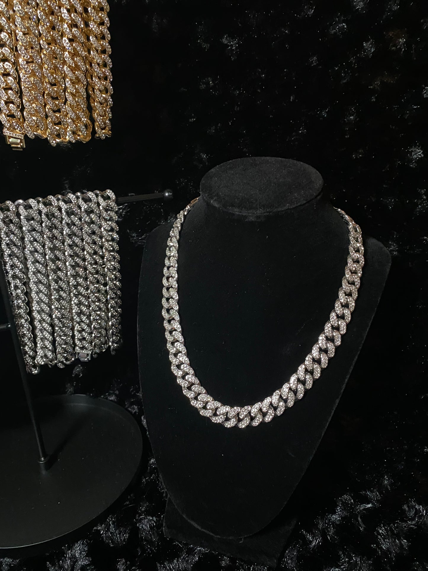 Silver Cuban link necklace